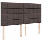 VidaXL Cadre de lit ottoman avec matelas marron foncé 180x200 cm tissu