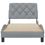 vidaXL Cadre de lit sans matelas gris clair 90x200 cm tissu