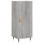 vidaXL Buffet Sonoma gris 34 5x34x90 cm Bois d'ingénierie