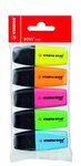 Pop de 5 Surligneur BOSS MINI Pointe biseautée Jaune Bleu Vert Orange Rose STABILO