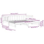 vidaXL Lit de jour escamotable sans matelas Marron cire 2x(90x190) cm