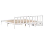 vidaXL Cadre de lit sans matelas blanc 180x200 cm bois massif de pin