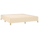 vidaXL Sommier à lattes de lit avec matelas Crème 160x200 cm Tissu