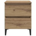 vidaXL Table de chevet Chêne artisanal 40x35x50 cm Bois d'ingénierie