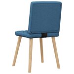 vidaXL Chaises à manger lot de 6 bleu tissu