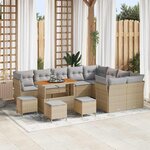 vidaXL Ensemble de canapé de jardin 13 Pièces beige et gris clair