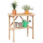 vidaXL Table à plantes avec étagère 78x38x82 5 cm bois de sapin solide