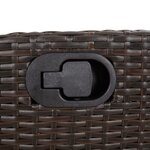 vidaXL Ensemble à manger de jardin 3 Pièces et coussins marron poly rotin