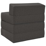 vidaXL Canapé-lit pliable Gris foncé 200 x 70 x 15 cm Tissu