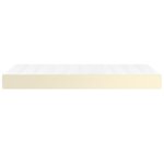 vidaXL Matelas de lit à ressorts ensachés Crème 90x200x20cm Similicuir