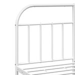 vidaXL Cadre de lit métal sans matelas et tête de lit blanc 150x200 cm