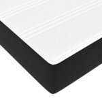 vidaXL Cadre de lit avec matelas Noir 200 x 200 cm tissu