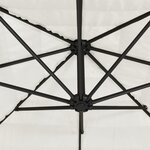 vidaXL Parasol de jardin avec mât en acier blanc 248x248x248 cm