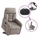 vidaXL Fauteuil inclinable taupe tissu