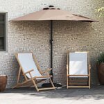 vidaXL Parasol de jardin Taupe 294 x 150 x 223 cm tissu