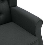 vidaXL Fauteuil de massage avec repose-pied Gris foncé Tissu