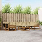 vidaXL Ensemble de canapés d'extérieur 8 Pièces Naturel et Beige