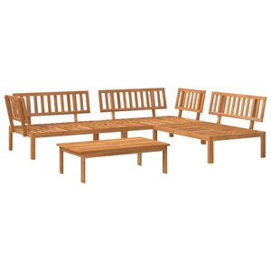 vidaXL Salon palette de jardin 4 Pièces bois d'acacia massif