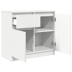 vidaXL Buffet avec tiroir blanc 71x35x65 cm bois d'ingénierie