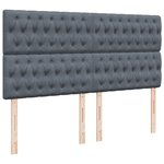 vidaXL Sommier à lattes de lit et matelas Gris foncé 180x200cm Velours