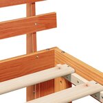 vidaXL Cadre de lit en bois de pin Marron ciré Bois massif Simple