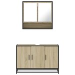 vidaXL Ensemble de meubles de salle de bain 2 Pièces chêne sonoma