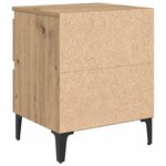 vidaXL Cabinet de chevet avec tiroir chêne artisanal 40 x 35 x 50 cm