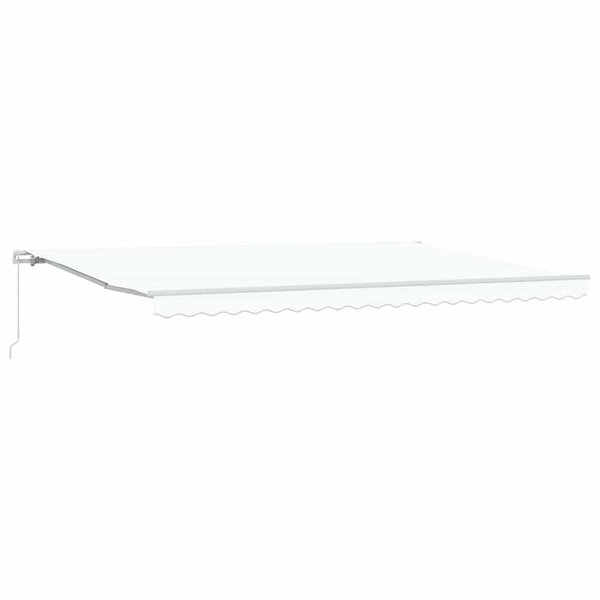 vidaXL Auvent Rétractable Blanc 500 × 300 cm Polyester et métal