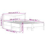 vidaXL Cadre de lit sans matelas 140x200 cm bois massif de pin