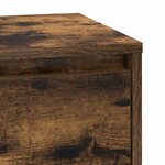vidaXL Cabinet de chevet avec tiroir avec Chêne fumé 39 x 34 5 x 65 cm