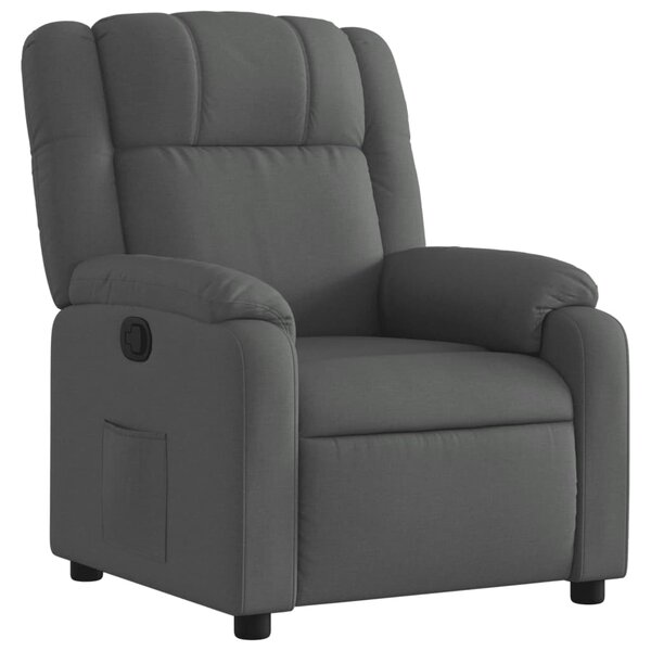 vidaXL Fauteuil inclinable Gris foncé Tissu