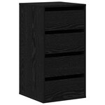 vidaXL Armoire à tiroirs Noir 40 x 41 x 76 cm Bois d'ingénierie