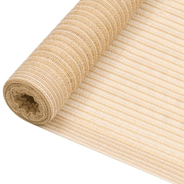 vidaXL Filet brise-vue Beige 1 2x10 m PEHD 75 g/m²