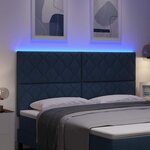 vidaXL Tête de lit avec des lumières à LED Gris clair 180 cm tissu