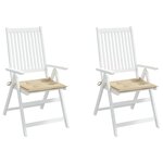 vidaXL Coussins de chaise jardin lot de 2 beige 40x40x4cm tissu oxford