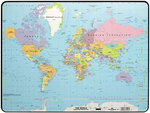 Sous-main 'mappemonde' THE WORLD Plastique anti-dérapant 530 x 400 mm DURABLE