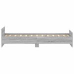 vidaXL Cadre de lit sonoma gris 90x190 cm bois d'ingénierie