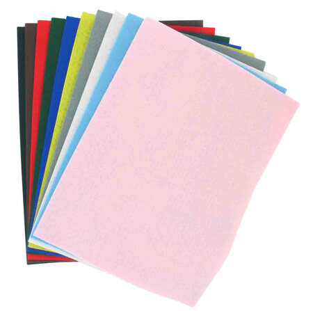 Feutrine 20x30 cm Assortiment couleurs classique 10 pièces