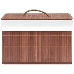 vidaXL Boîtes de rangement en bambou 4 Pièces Marron