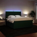 vidaXL Sommier à lattes de lit et matelas Vert foncé 180x200cm Velours