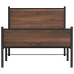 vidaXL Cadre de lit métal avec tête de lit et pied de lit 100x200 cm
