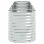 vidaXL Jardinière surélevée 400x80x81 cm acier galvanisé argenté
