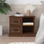 vidaXL Table de chevet chêne marron 60x35 5x45 cm
