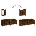 vidaXL Ensemble de meubles de salle de bain 3 Pièces Chêne fumé