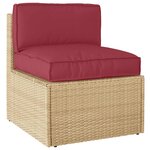 vidaXL Set de coussins de palette 2 Pièces Rouge bordeaux Tissu Oxford