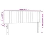 vidaXL Têtes de lit 2 Pièces Gris foncé 72x5x78/88 cm Tissu