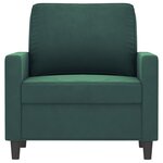 vidaXL Fauteuil Vert foncé 60 cm Velours