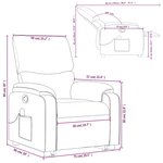 vidaXL Fauteuil inclinable de massage Cappuccino Similicuir