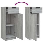 vidaXL Armoire de bain Sonoma gris 32x34x90 cm Bois d'ingénierie