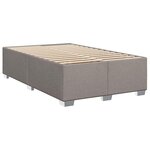 vidaXL Sommier à lattes de lit avec matelas taupe 120x190 cm tissu